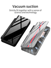 Load image into Gallery viewer, Leather Tempered Glass Pen Slot Case For Samsung Galaxy Z Fold 3 5G Full Protection Hard Cover