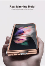 Carregar imagem no visualizador da galeria, Luxury Plating Flip Case For Samsung Galaxy Z Fold 2 3 5G HD Transparent Shockproof Hard Cover For Samsung Z Fold3 5G Case