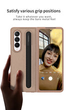 Charger l'image dans la galerie, Leather Pen Slot Bag Case For Samsung Galaxy Z Fold 3 5G Ultra-thin Anti-knock Protection Cover For Samsung Z Fold3 5G Case