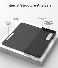 Carregar imagem no visualizador da galeria, Leather Tempered Glass Case For Samsung Galaxy Z Fold 3 5G Cover Luxury Holster Anti-knock Hard For Samsung Z Fold3 5G Case
