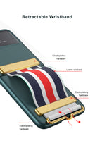 Carregar imagem no visualizador da galeria, Painted Leather Hand Strap Plastic Case For Samsung Galaxy Z Flip 3 5G Back Screen Glass Cover For Samsung Z Flip 3 5G Case