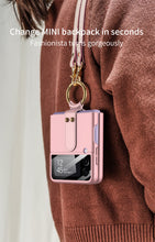 Lade das Bild in den Galerie-Viewer, Ultra-thin Back Screen Glass Case Cover For Samsung Galaxy Z Flip 3 5G Case Finger-Ring Plastic Hard Cover For Samsung Flip3