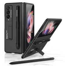 Cargar imagen en el visor de la galería, Ultra-thin Stand Holder Case For Samsung Galaxy Z Fold 3 5G With Pen Slot Shockproof Hard Cover For Samsung Z Fold 3 Case