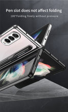 Charger l'image dans la galerie, Front Tempered Glass Case For Samsung Galaxy Z Fold 3 5G Transparent Plating With Pen Slot Cover For Samsung Fold 3 5G Case