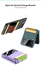 Load image into Gallery viewer, Leather Belts Holder Case For Samsung Galaxy Z Flip 3 5G With Back Screen Protector Hard Cover For Samsung Z Flip 3 5G Case