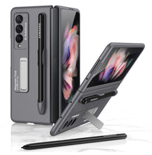 Cargar imagen en el visor de la galería, Ultra-thin Stand Holder Case For Samsung Galaxy Z Fold 3 5G With Pen Slot Shockproof Hard Cover For Samsung Z Fold 3 Case