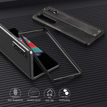 Carregar imagem no visualizador da galeria, Samsung Galaxy Z Fold 3 5G Case Slim Lightweight Genuine Leather Hand Strap Protective Shockproof Cover