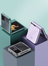 Lade das Bild in den Galerie-Viewer, Luxury Electroplating Flip Case For Samsung Galaxy Z Flip 3 5G Transparent Plastic Hard Cover For Samsung Z Flip 3 5G Case