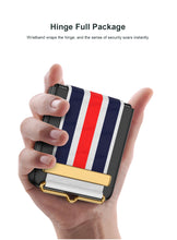 Carregar imagem no visualizador da galeria, Painted Leather Hand Strap Plastic Case For Samsung Galaxy Z Flip 3 5G Back Screen Glass Cover For Samsung Z Flip 3 5G Case