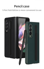 Charger l'image dans la galerie, Leather Pen Slot Bag Case For Samsung Galaxy Z Fold 3 5G Ultra-thin Anti-knock Protection Cover For Samsung Z Fold3 5G Case