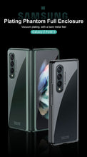 Carregar imagem no visualizador da galeria, Luxury Plating Flip Case For Samsung Galaxy Z Fold 2 3 5G HD Transparent Shockproof Hard Cover For Samsung Z Fold3 5G Case