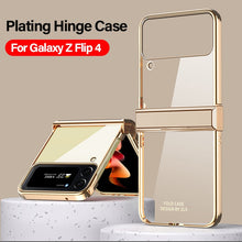 Charger l'image dans la galerie, Hinge Case for Samsung Galaxy Z Flip 4 5G Case Full Protection Plating Transparent