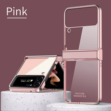 Charger l'image dans la galerie, Hinge Case for Samsung Galaxy Z Flip 4 5G Case Full Protection Plating Transparent