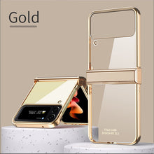 Charger l'image dans la galerie, Hinge Case for Samsung Galaxy Z Flip 4 5G Case Full Protection Plating Transparent