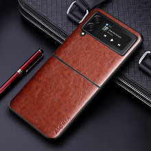 Lade das Bild in den Galerie-Viewer, PU Leather Case for Samsung galaxy Z Flip4 5G