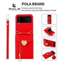 Load image into Gallery viewer, Samsung Z Flip5 Case Z Flip4 Lychee Pattern Zipper Cardholder Diagonal Folding Case