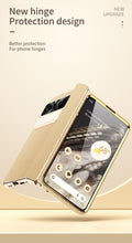 Lade das Bild in den Galerie-Viewer, Ultra-thin Leather Electroplating Google Pixel Fold Case All-Inclusive Hinge with Screen Protector