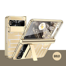Carregar imagem no visualizador da galeria, Slim Google Pixel Fold Case with Dual Hinge Protective Screen Protector and Hidden Kickstand