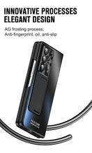 Lade das Bild in den Galerie-Viewer, Ultra-thin Electroplated Galaxy Z Fold5 Case with Front Screen Protector Pen Slot Free Stylus & Kick-stand