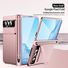 Charger l'image dans la galerie, Slim Anodized Google Pixel Fold Case with Hinge Protective Screen Protector Pen Slot and Stylus
