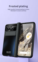 Charger l'image dans la galerie, Frosted Plating Google Pixel Fold Case with Hinge Protector Screen Protector and Hidden Kickstand