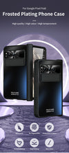 Charger l'image dans la galerie, Frosted Plating Google Pixel Fold Case with Hinge Protector Screen Protector and Hidden Kickstand