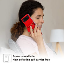 Load image into Gallery viewer, Samsung Z Flip5 Case Z Flip4 Lychee Pattern Zipper Cardholder Diagonal Folding Case