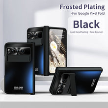 Charger l'image dans la galerie, Frosted Plating Google Pixel Fold Case with Hinge Protector Screen Protector and Hidden Kickstand