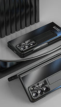 Lade das Bild in den Galerie-Viewer, Ultra-thin Electroplated Galaxy Z Fold5 Case with Front Screen Protector Pen Slot Free Stylus & Kick-stand