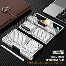 Cargar imagen en el visor de la galería, Ultra Strong Drop Prevention Case For Samsung Galaxy Z Fold5 With Bracket and Front Film Free Stylus
