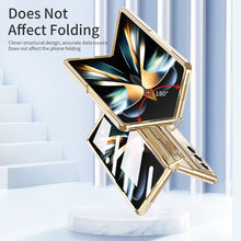 Carregar imagem no visualizador da galeria, Plated Transparent Galaxy Z Fold5 Case with Front Screen Protector & Flat Hinge Protection & Kick-Stand