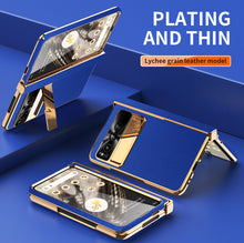 Lade das Bild in den Galerie-Viewer, Ultra-thin Leather Electroplating Google Pixel Fold Case All-Inclusive Hinge with Screen Protector