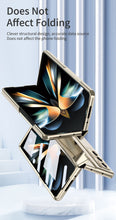 Load image into Gallery viewer, Plated Galaxy Z Fold5 Case with Front Screen Protector & Flat Hinge Protection & Hidden Stand