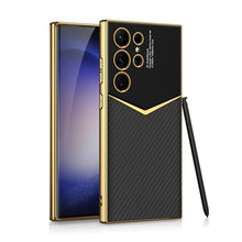 Load image into Gallery viewer, Samsung S24Ultra Electroplated Solid Color Leather S24 Series Case
