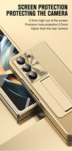 Load image into Gallery viewer, Leather Galaxy Z Fold5 Case with Front Screen Protector With Hidden Kick-Stand