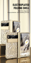 Carregar imagem no visualizador da galeria, Electroplating Google Pixel Fold Case All Inclusive Double Pen Tray Hinge with Screen Protector and Free stylus