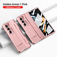 Load image into Gallery viewer, Plated Galaxy Z Fold5 Case with Front Screen Protector & Flat Hinge Protection & Hidden Stand