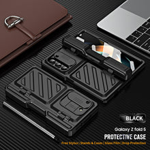 Cargar imagen en el visor de la galería, Ultra Strong Drop Prevention Case For Samsung Galaxy Z Fold5 With Bracket and Front Film Free Stylus