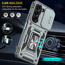 Cargar imagen en el visor de la galería, Samsung Galaxy Z Fold5 Case Armor Heavy Duty Shell Magnetic Car Holder and Lens Slide(Pre-sell)