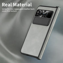 Carregar imagem no visualizador da galeria, Plain leather Google Pixel Fold Case folding anti-fall hinge all-inclusive protective case
