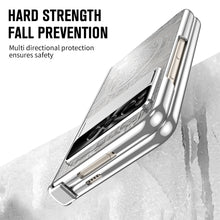Carregar imagem no visualizador da galeria, Electroplating Google Pixel Fold Case All Inclusive Double Pen Tray Hinge with Screen Protector and Free stylus