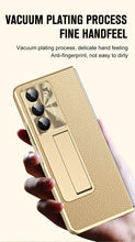 Load image into Gallery viewer, Leather Galaxy Z Fold5 Case with Front Screen Protector With Hidden Kick-Stand