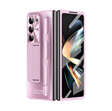 Lade das Bild in den Galerie-Viewer, Ultra-thin Electroplated Galaxy Z Fold5 Case with Front Screen Protector Pen Slot Free Stylus & Kick-stand