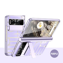 Carregar imagem no visualizador da galeria, Slim Google Pixel Fold Case with Dual Hinge Protective Screen Protector and Hidden Kickstand