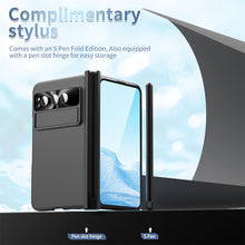 Charger l'image dans la galerie, Slim Anodized Google Pixel Fold Case with Hinge Protective Screen Protector Pen Slot and Stylus