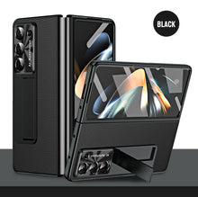 Load image into Gallery viewer, Leather Galaxy Z Fold5 Case with Front Screen Protector With Hidden Kick-Stand