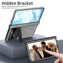 Carregar imagem no visualizador da galeria, Plain leather Google Pixel Fold Case folding anti-fall hinge all-inclusive protective case