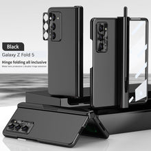 Cargar imagen en el visor de la galería, Electroplated Folding Case For Galaxy Z Fold5 With Double Hinge Protector and Free Stylus