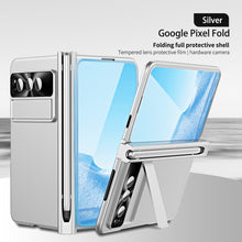 Charger l'image dans la galerie, Slim Anodized Google Pixel Fold Case with Hinge Protective Screen Protector Pen Slot and Stylus