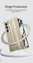 Load image into Gallery viewer, Plated Galaxy Z Fold5 Case with Front Screen Protector & Flat Hinge Protection & Hidden Stand